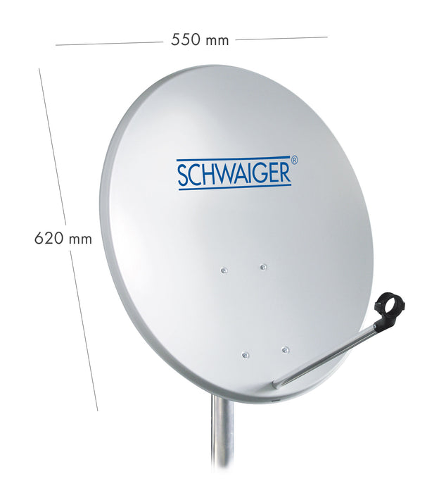 Schwaiger Satellitenanlage Set Weiß Stahl 55 cm Verkauf