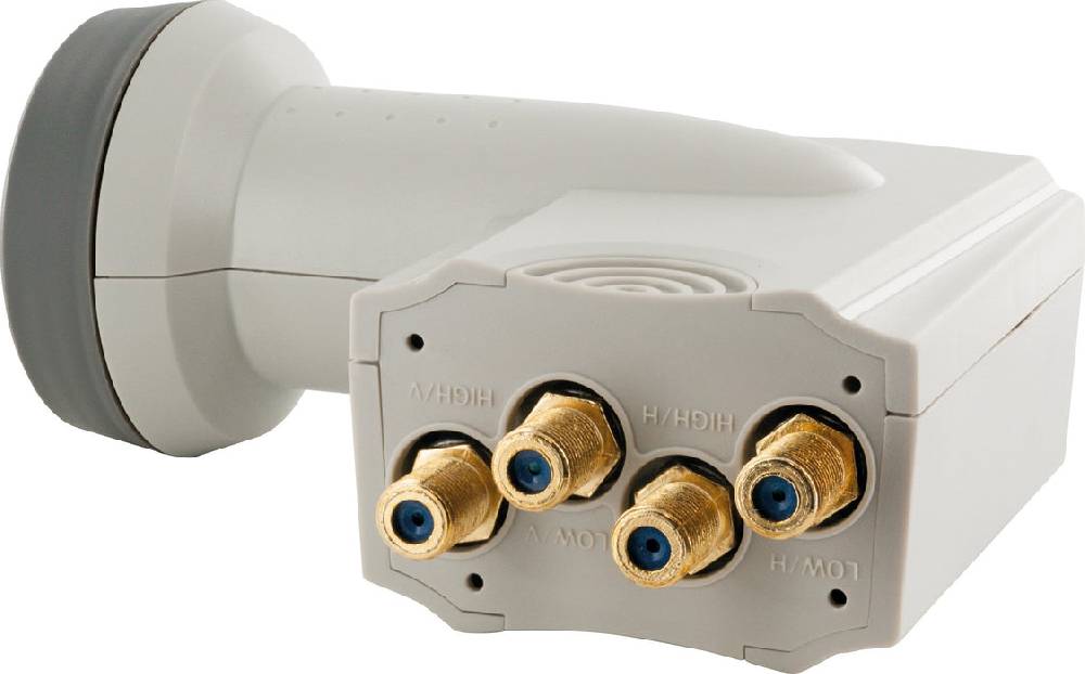 Schwaiger Quattro LNB digital SUN PROTECT hellgrau Fabrikverkauf