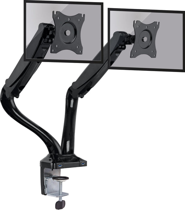 Schwaiger Monitor Tischhalter "FULL MOTION 2" für 2 Monitore bis 29 Zoll