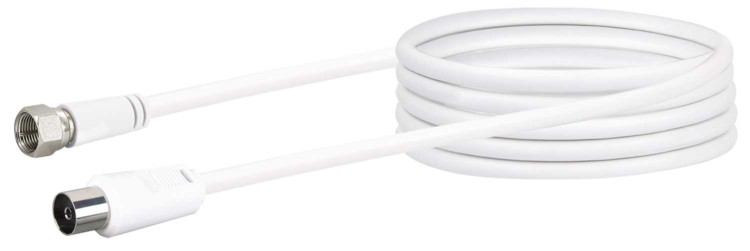 Schwaiger Adapterkabel F-Stecker auf IEC-Buchse 3 m 90 dB