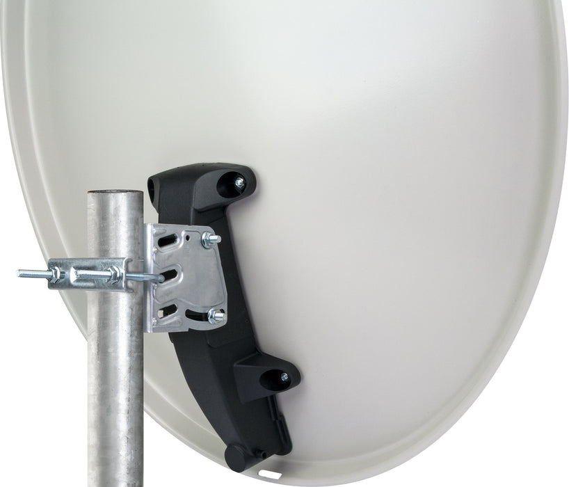 Schwaiger Satellitenanlage Set Weiß Stahl 72 cm mit Twin LNB Schlussverkauf