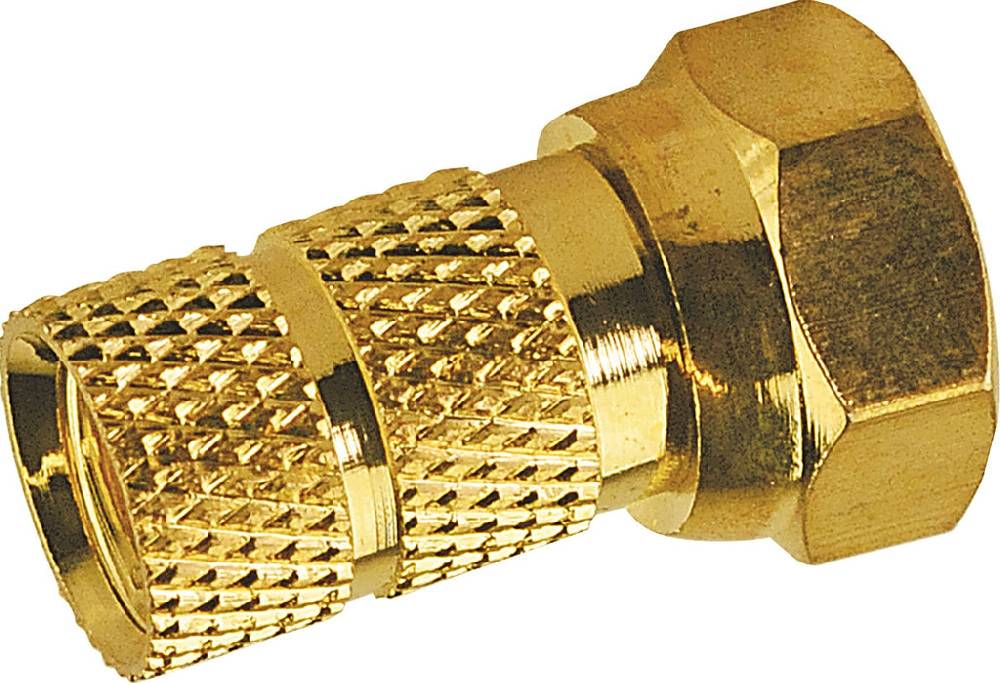 Schwaiger F-Aufdrehstecker 1/2 Stk. Ø 6,5 mm gold Preisnachlass