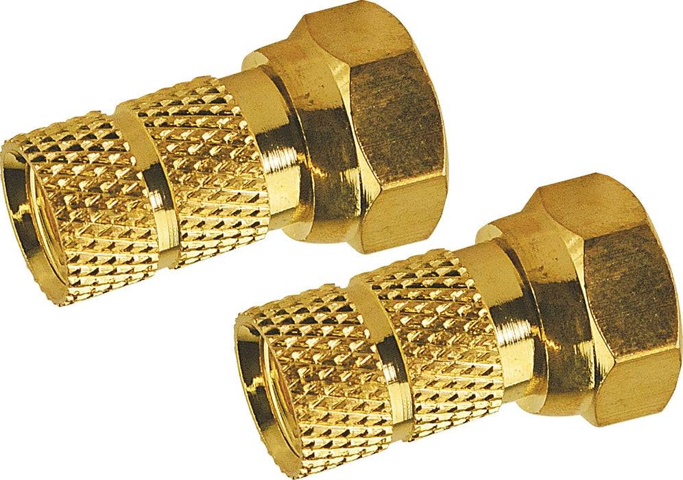 Schwaiger F-Aufdrehstecker 1/2 Stk. Ø 6,5 mm gold Preisnachlass