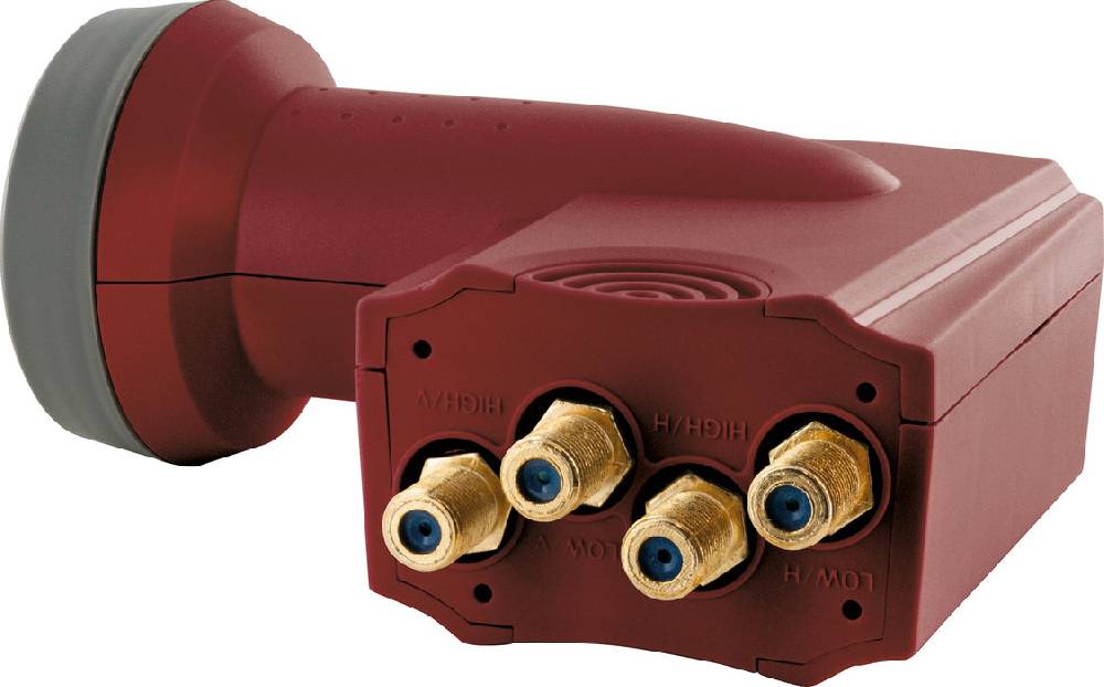 Schwaiger Quattro LNB digital SUN PROTECT ziegelrot Valentinstagsangebot
