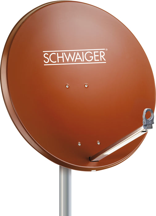 Schwaiger Satellitenanlage Set Ziegelrot Aluminium 80 cm Lagerräumung