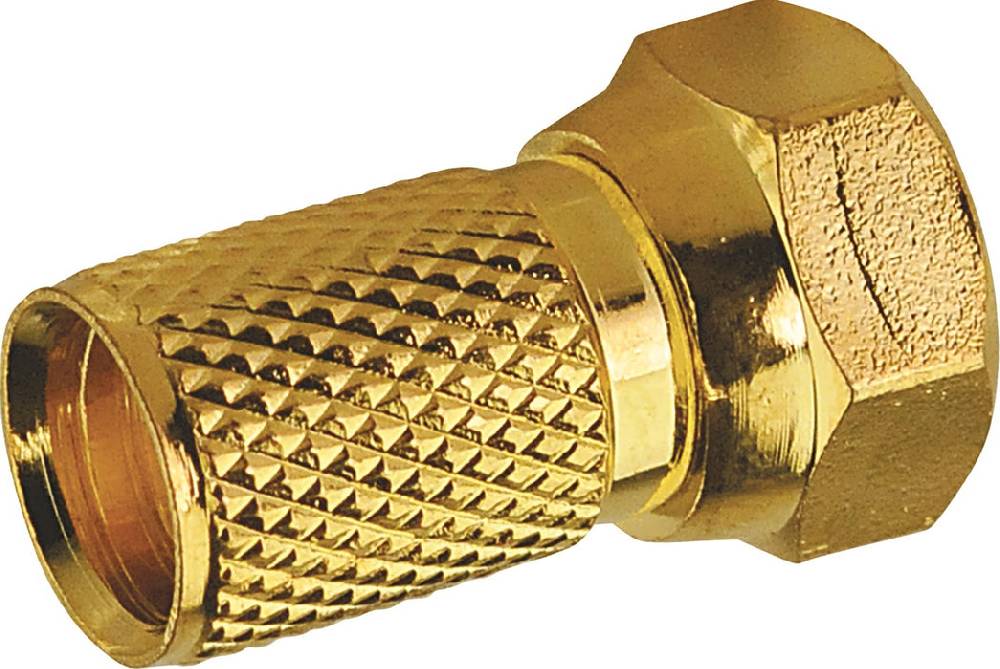Schwaiger F-Aufdrehstecker 1/2 Stk. Ø 7 mm gold Blitzangebot