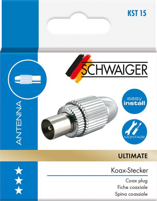 Schwaiger IEC-Stecker Ø 4 - 7,5 mm verchromt Cyber Monday