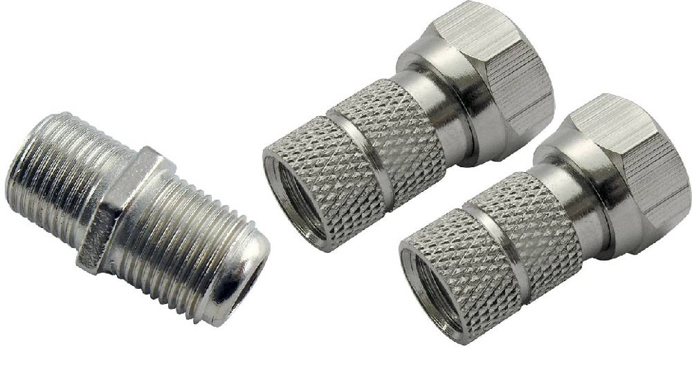 Schwaiger F-Stecker und Verbinder 3er Set Ø 6,5 mm Discount Store für neue Produkte