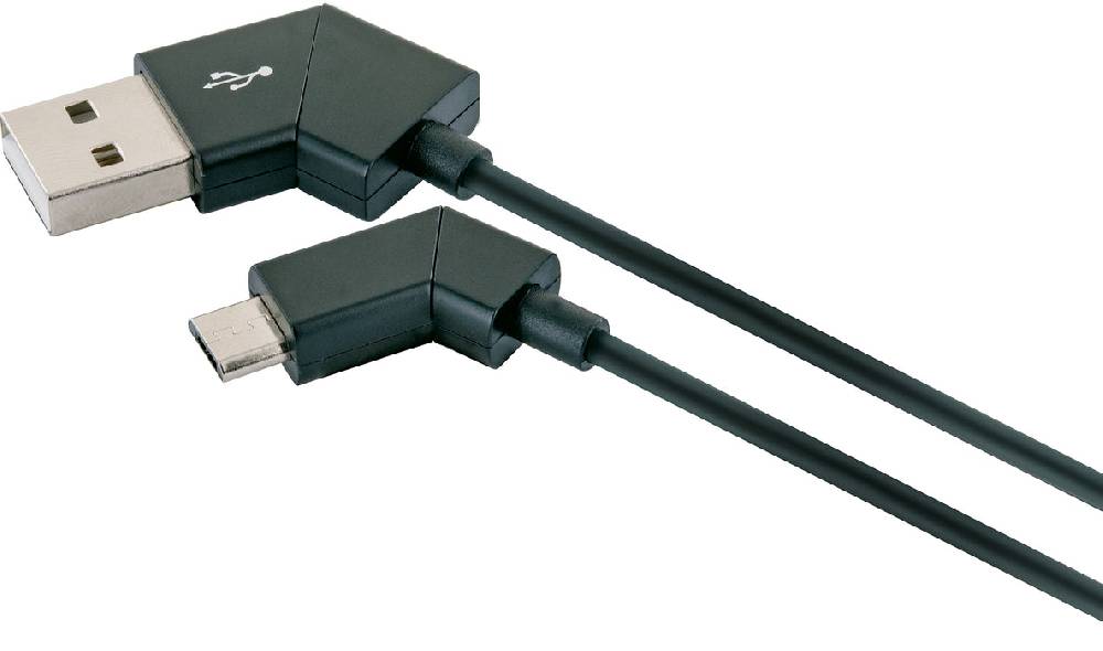 Schwaiger Micro-USB auf USB-A Kabel drehbare Stecker 1,2 m Clearance-Verkauf