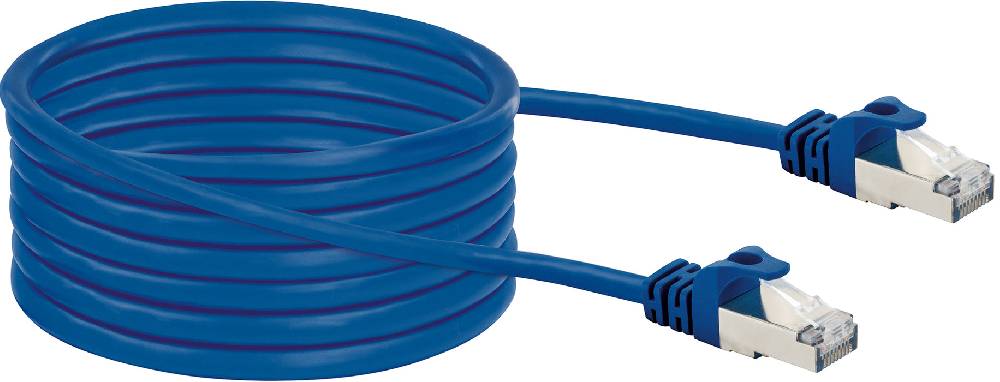 Schwaiger CAT8 Netzwerkkabel, S/FTP, 10m, blau Fabrik Onlineshop