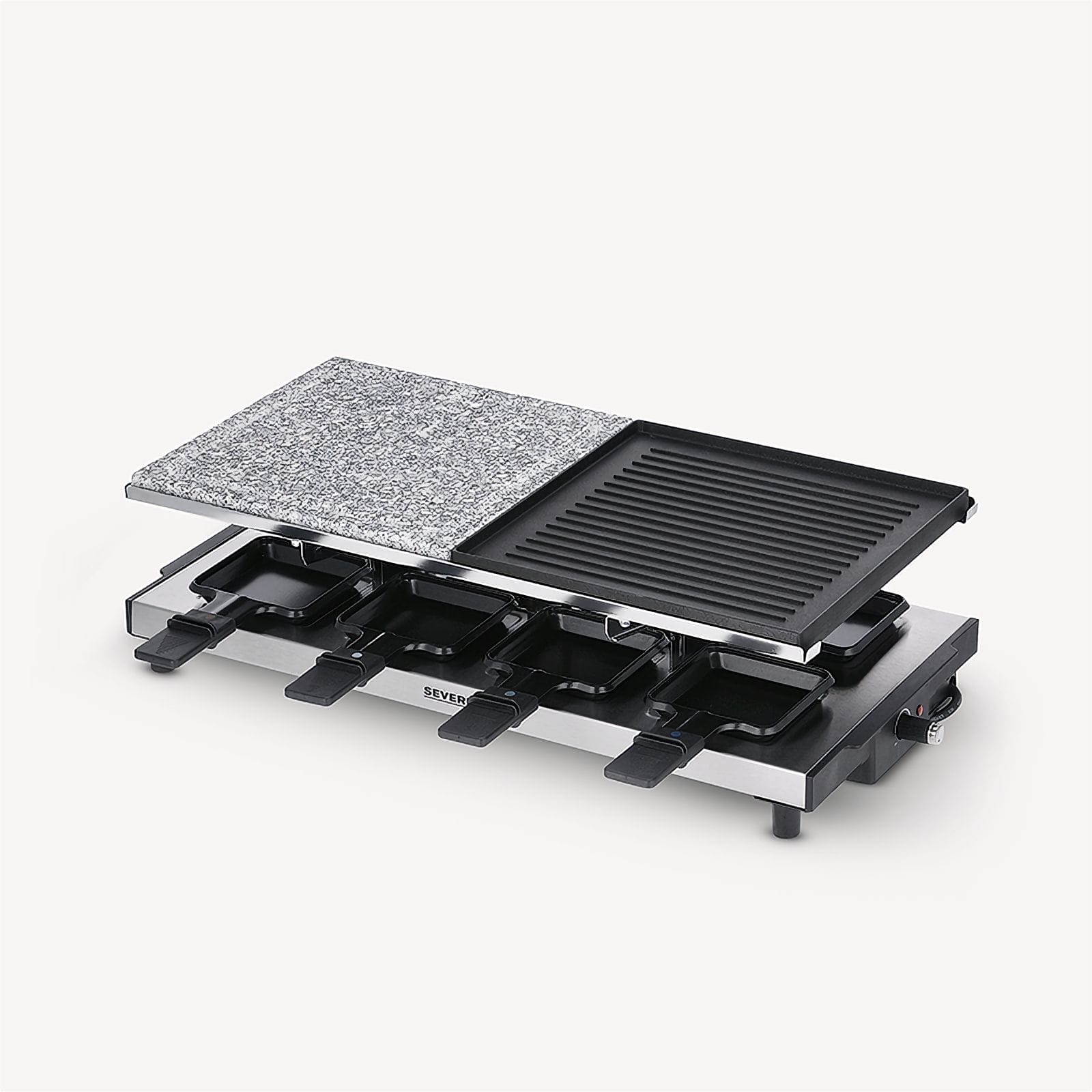 Severin Raclette mit Naturgrillstein und Grill-Platte RG 2373 Günstiger Verkauf