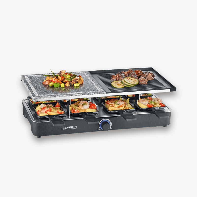 Severin Raclette-Grill mit Naturgrillstein u. Grillplatte RG 2376 Auslauf
