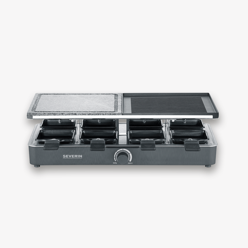 Severin Raclette-Grill mit Naturgrillstein u. Grillplatte RG 2376 Auslauf