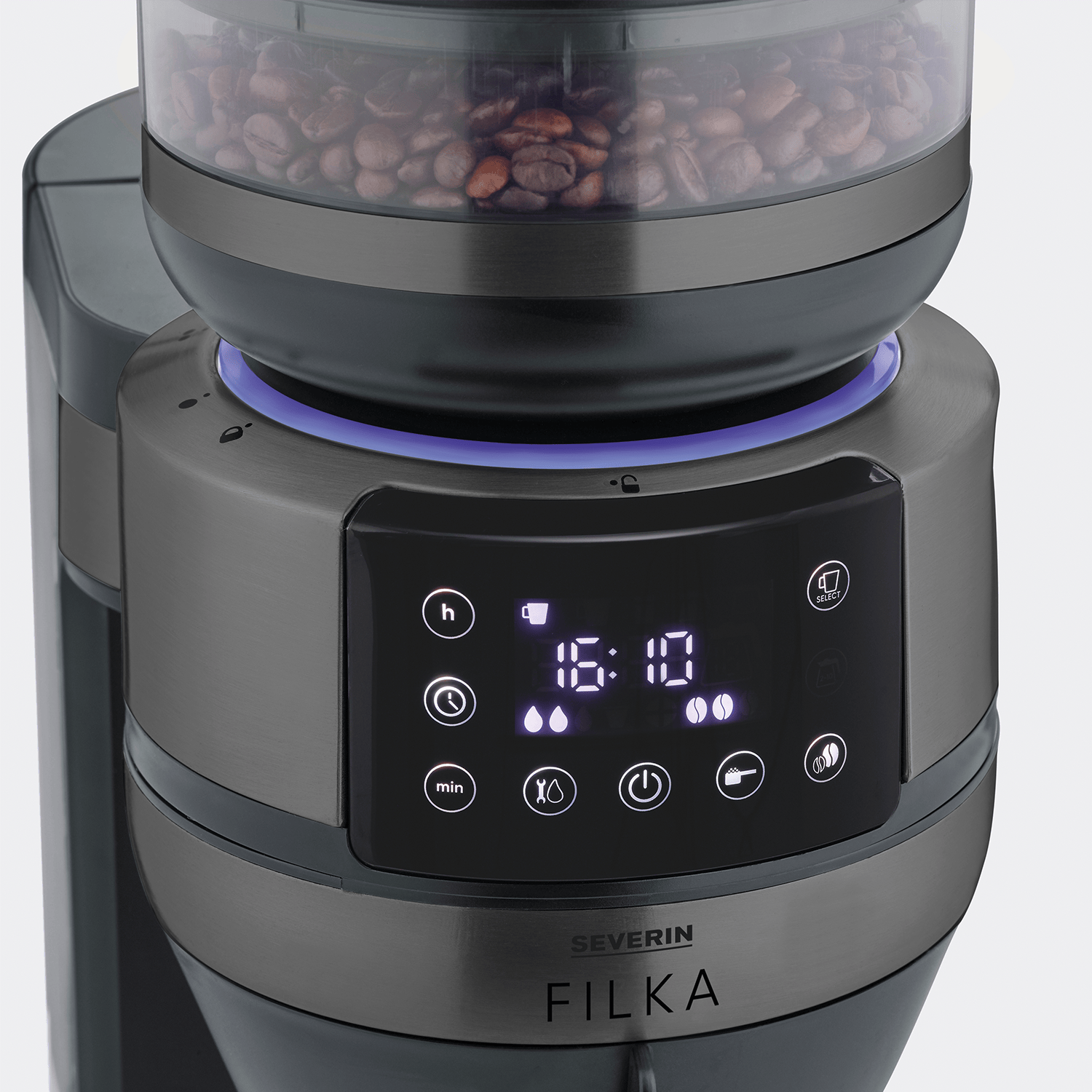 Severin Filterkaffee-Vollautomat FILKA Dark Inox KA 4849 Auslauf