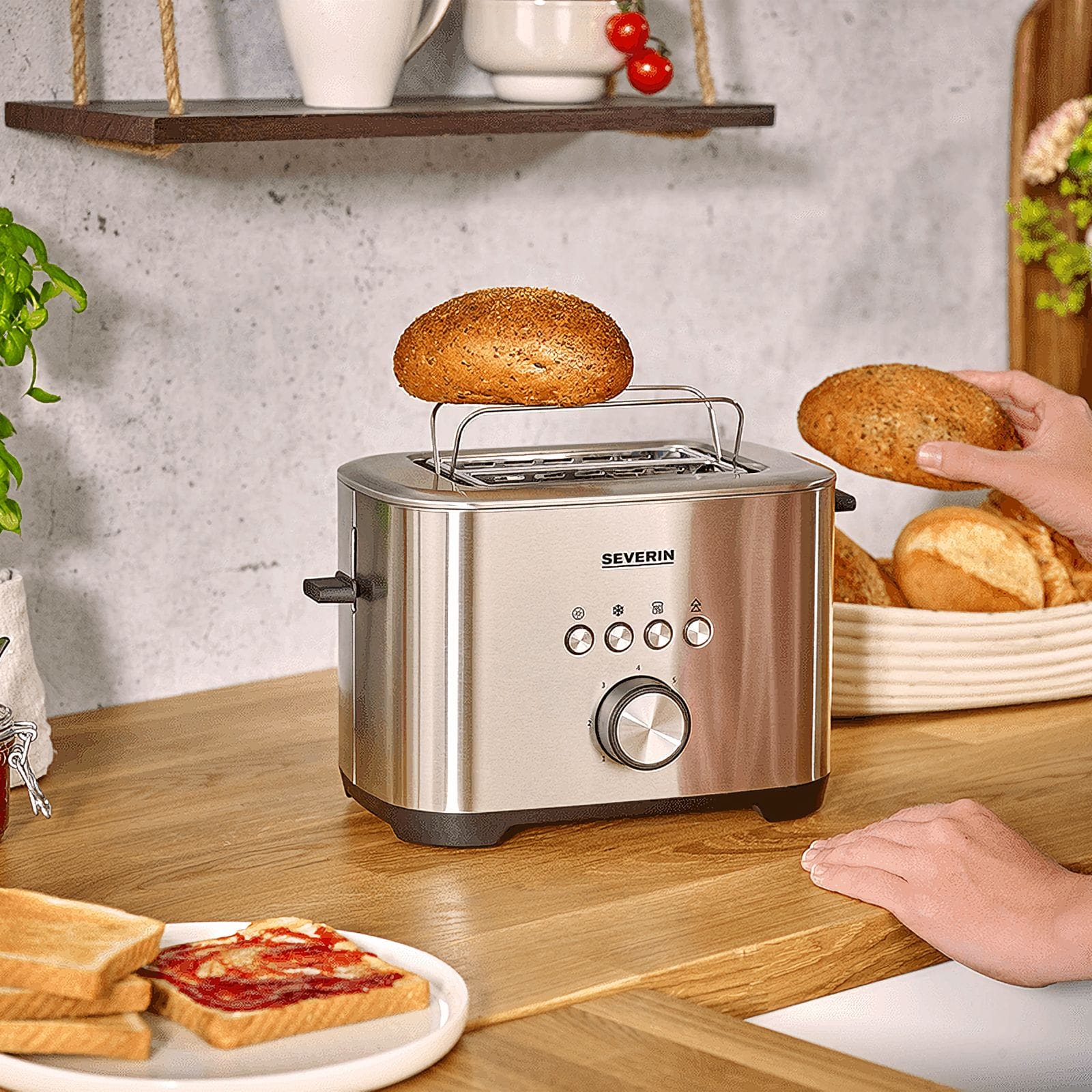 Severin Toaster mit Bagel-Funktion AT 2510 im Angebot