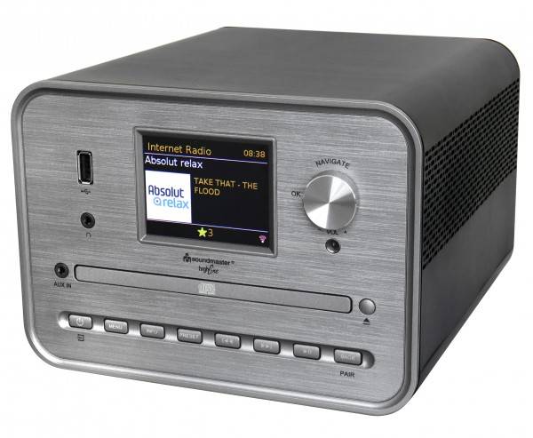 Soundmaster Stereo Musikcenter mit WLAN-Internet/DAB+/UKW-Radio, CD/MP3, USB, Bluetooth®, APP-Steuerung Fabrikverkauf