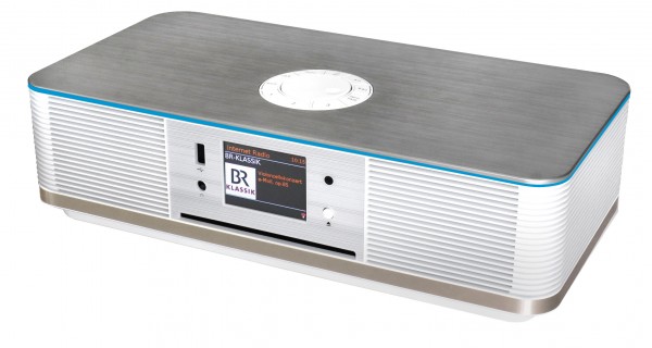 Soundmaster Stereo Musikcenter mit WLAN-Internet/DAB+/UKW-Radio, CD/MP3, USB, Bluetooth®, LED Ambientebeleuchtung, APP-Steuerung