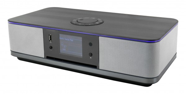 Soundmaster Stereo Musikcenter mit WLAN-Internet/DAB+/UKW-Radio, CD/MP3, USB, Bluetooth®, LED Ambientebeleuchtung, APP-Steuerung Auslauf