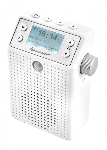 Soundmaster DAB+/UKW Steckdosenradio mit Bewegungsmelder & Li-Ion Akku