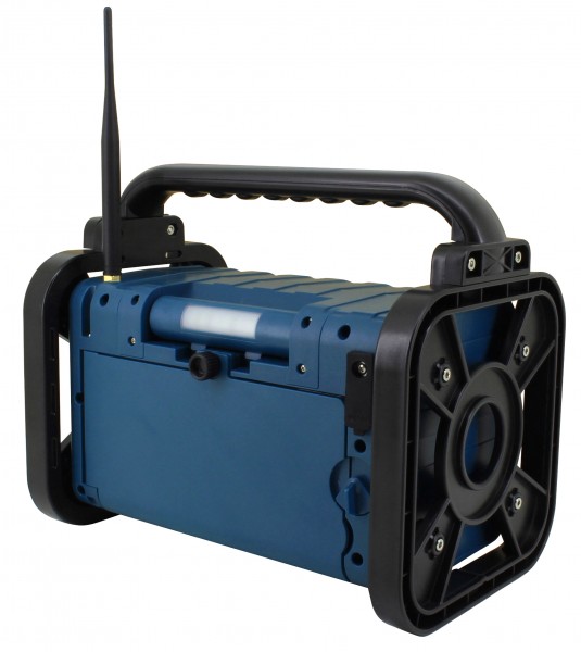 Soundmaster Stereo DAB+/UKW Baustellen-/Gartenradio mit Bluetooth®, LED-Arbeitsleuchte & Li-Ion Akku Auslauf