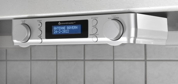 Soundmaster Küchenunterbauradio mit DAB+/UKW, LED-Arbeitsplatzbeleuchtung
