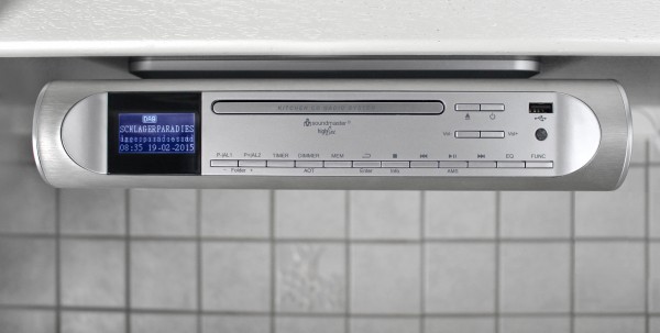 Soundmaster Küchenunterbau Stereo Musikcenter mit DAB+/UKW Radio, CD/MP3, USB