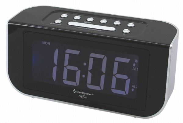 Soundmaster Funkuhrenradio mit Jumbo LCD Anzeige