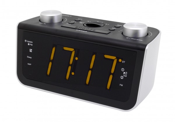 Soundmaster UKW PLL-Uhrenradio mit großem Display/Bedienelementen & automatischer Uhrzeiteinstellung