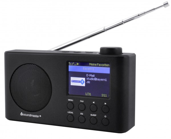 Soundmaster Portables WLAN-Internet/DAB+/UKW-Radio mit Bluetooth®, Li-Ion Akku Auslauf