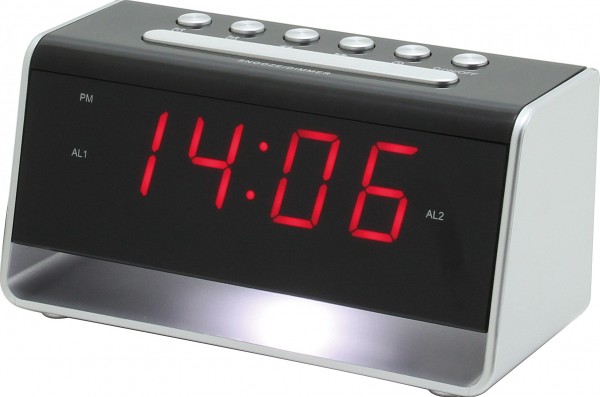 Soundmaster Uhr mit Nachtlicht und USB-Ladebuchse