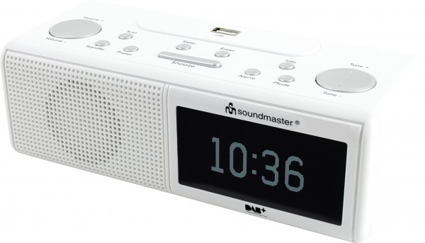 Soundmaster DAB+/UKW Uhrenradio mit USB Wiedergabe