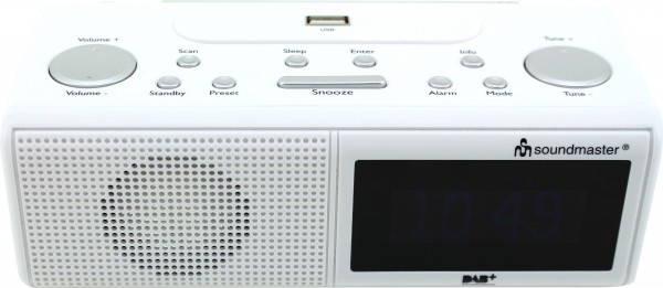Soundmaster DAB+/UKW Uhrenradio mit USB Wiedergabe Outlet