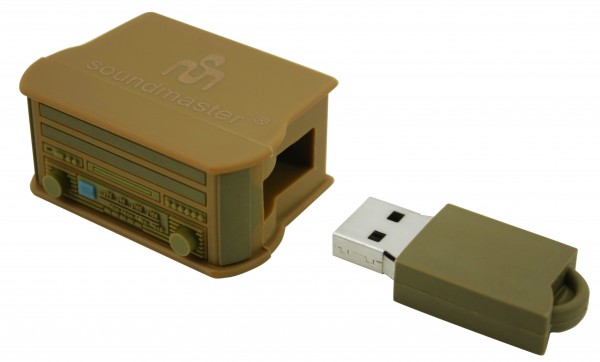 Soundmaster 8 GB USB-Speicher in Form eines soundmaster® Nostalgiemodells