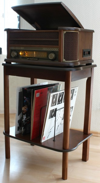 Soundmaster Nostalgie Untertisch aus Holz mit Schallplattenablage Meist gekauft