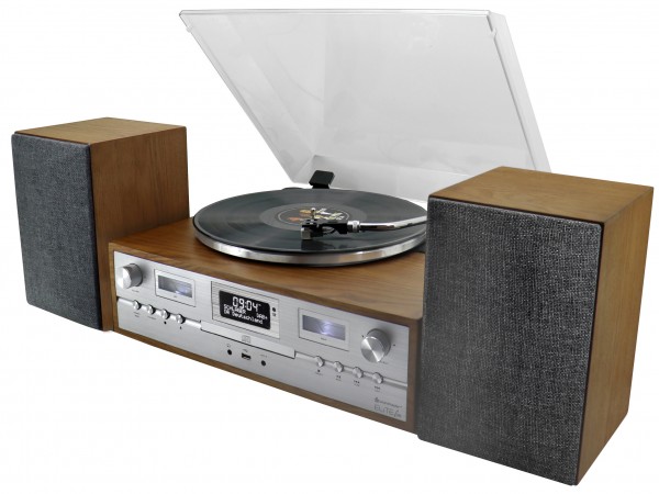 Soundmaster Retro HiFi Anlage mit Plattenspieler, DAB+/UKW, CD/MP3, USB, Bluetooth®