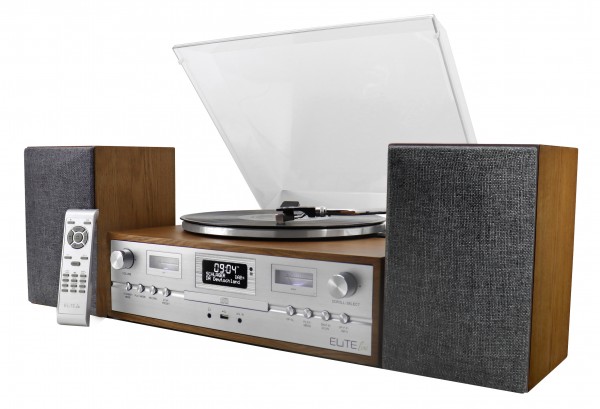 Soundmaster Retro HiFi Anlage mit Plattenspieler, DAB+/UKW, CD/MP3, USB, Bluetooth® Blitzverkäufe