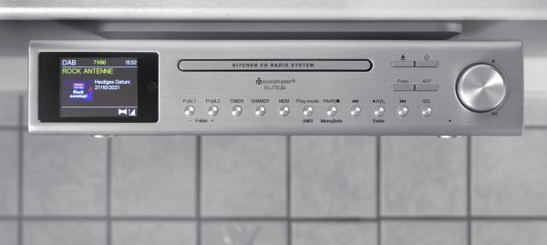 Soundmaster Küchenunterbau Stereo Musikcenter mit DAB+/UKW Radio, CD/MP3, USB, Bluetooth®