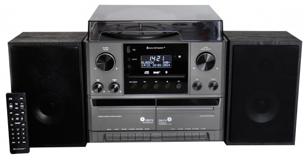 Soundmaster Stereo-Musikcenter mit DAB+/UKW Radio, CD/MP3, Plattenspieler, Doppelkassette, USB, Bluetooth®, Encoding Meist gekauft