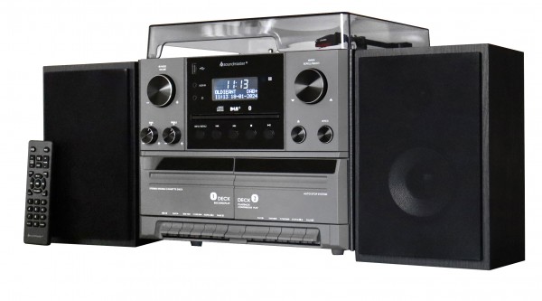 Soundmaster Stereo-Musikcenter mit DAB+/UKW Radio, CD/MP3, Plattenspieler, Doppelkassette, USB, Bluetooth®, Encoding Meist gekauft