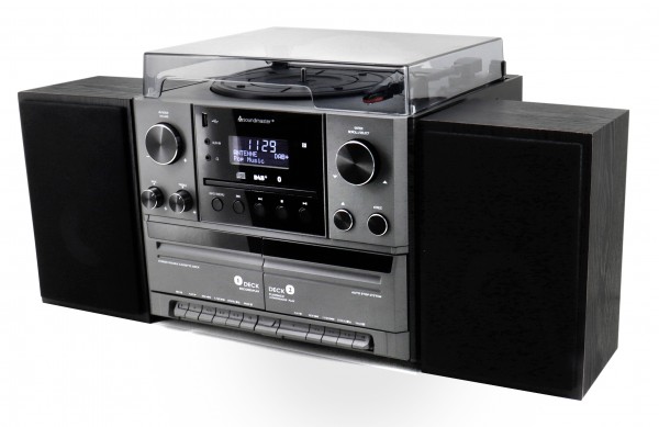 Soundmaster Stereo-Musikcenter mit DAB+/UKW Radio, CD/MP3, Plattenspieler, Doppelkassette, USB, Bluetooth®, Encoding Meist gekauft