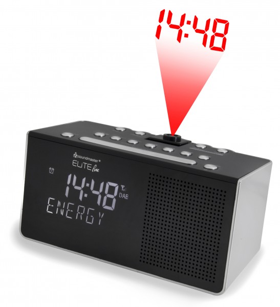 Soundmaster DAB+/UKW Uhrenradio mit Uhrzeit-Projektion and Wand/Decke