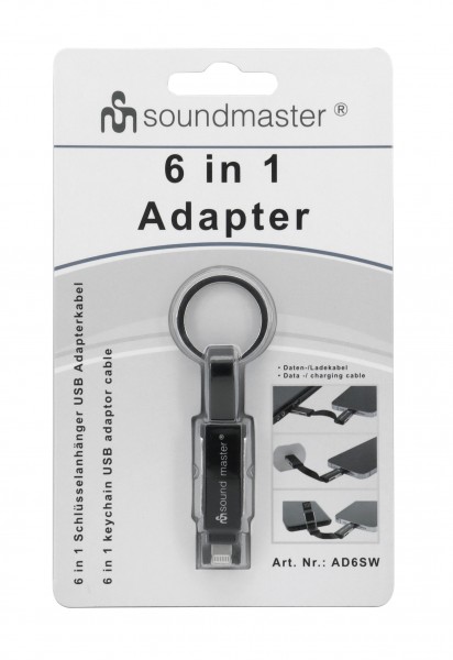Soundmaster 6 in 1 Schlüsselanhänger USB Adapterkabel Meist gekauft