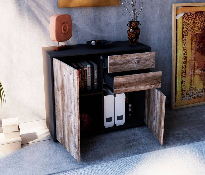 Stil Zeit Möbel Sideboard Chantal, Eiche (92x79x35cm) Fabrikverkauf
