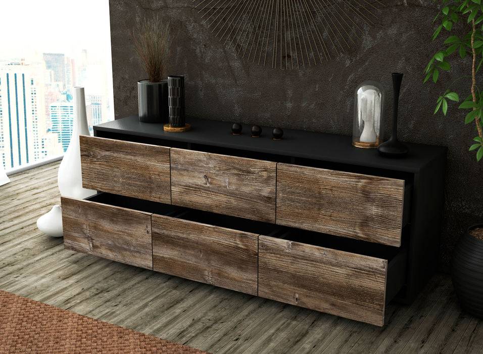Stil Zeit Möbel Lowboard Alva, Eiche (136x49x35cm) Begrenztes Angebot