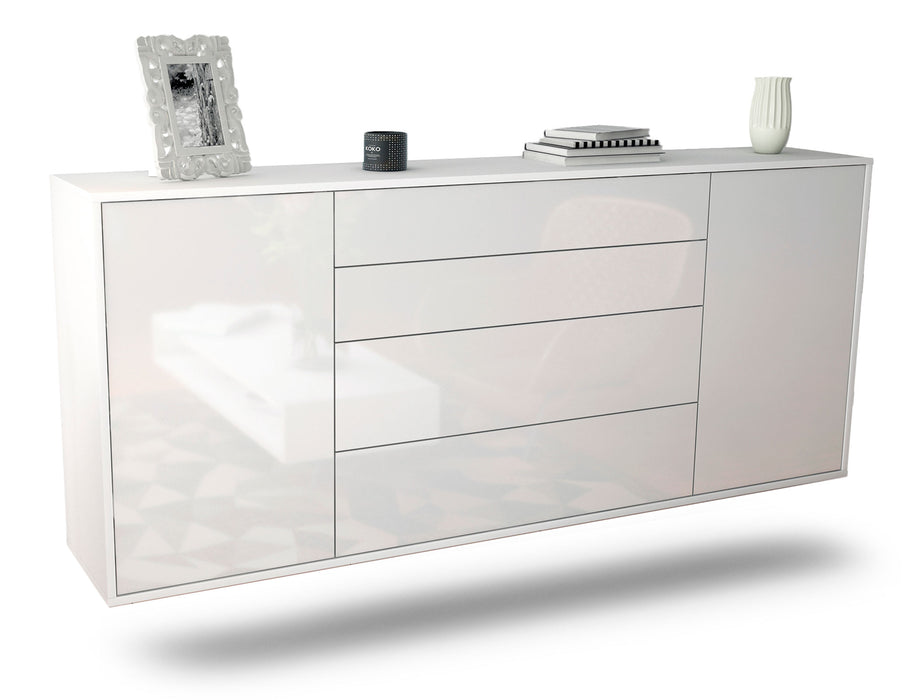 Stil Zeit Möbel Sideboard Bridgeport, Weiß, hängend (180x79x35cm) Saisonschlussverkauf