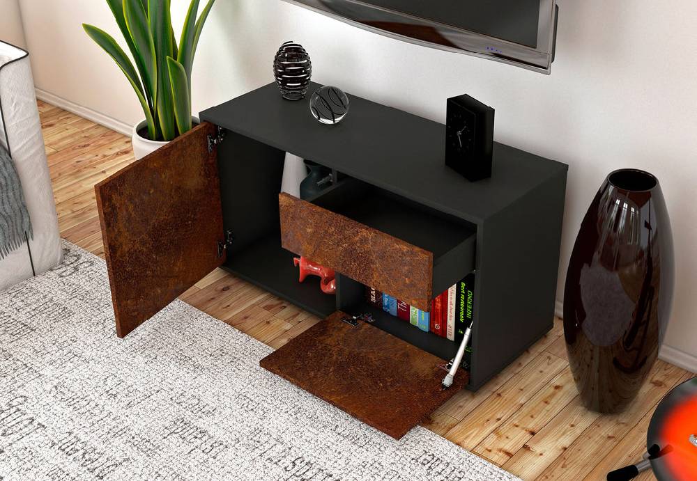 Stil Zeit Möbel Lowboard Aja, Rost (92x49x35cm) Cyber Monday