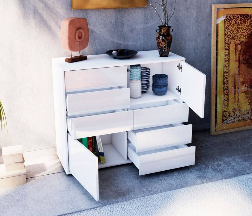 Stil Zeit Möbel Sideboard Circe, Weiß (92x79x35cm) Top Angebot