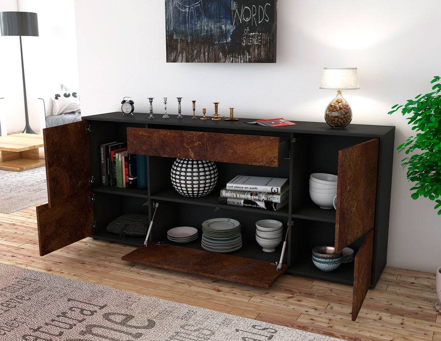 Stil Zeit Möbel Sideboard Elodie, Rost (180x79x35cm) Zeitlich begrenztes Angebot