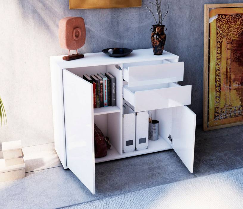 Stil Zeit Möbel Sideboard Chantal, Orange (92x79x35cm) Große Rabatte