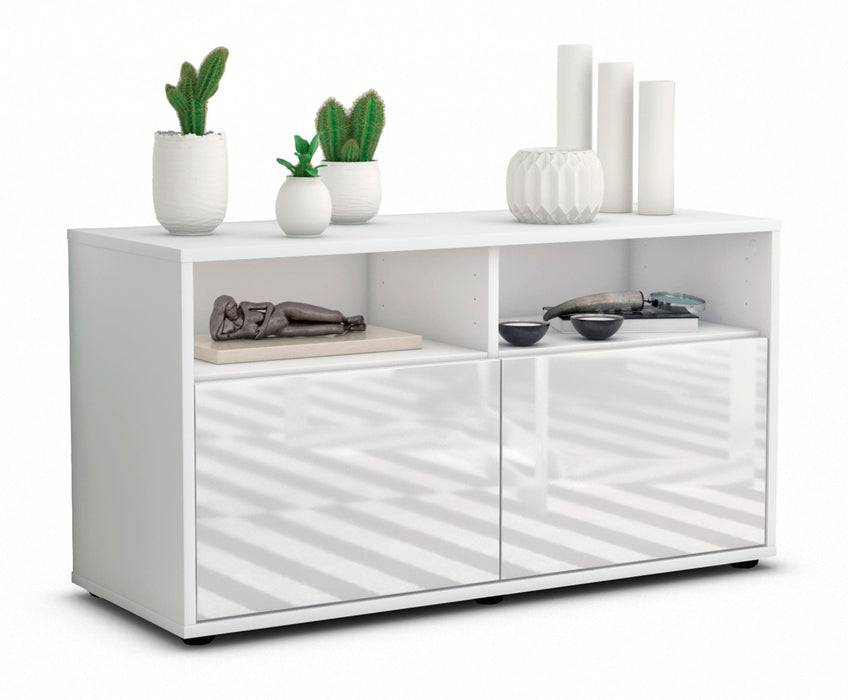 Stil Zeit Möbel Lowboard Alegra, Weiß (92x49x35cm) Neuheiten